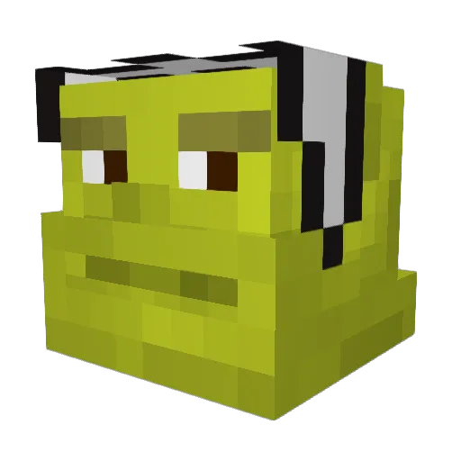 super_glu_ Minecraft avatar head, 3D render