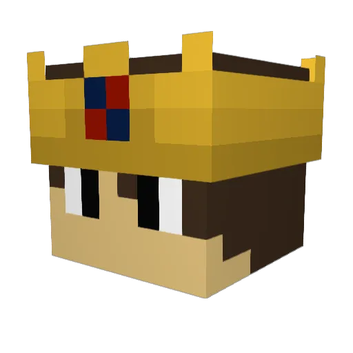 super_hiro Minecraft avatar head, 3D render