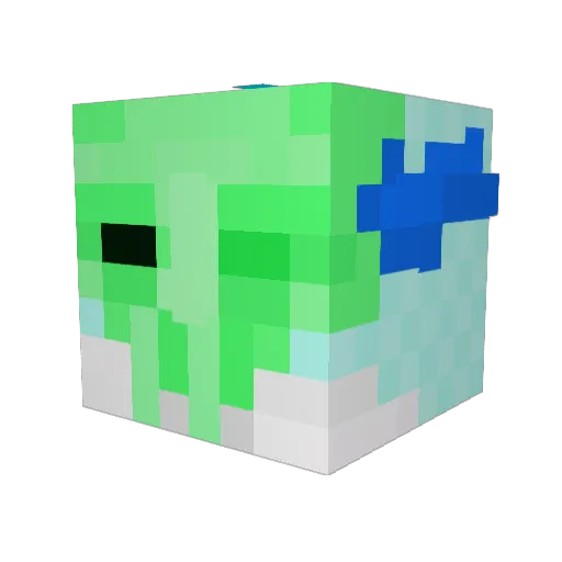 super_m Minecraft avatar head, 3D render