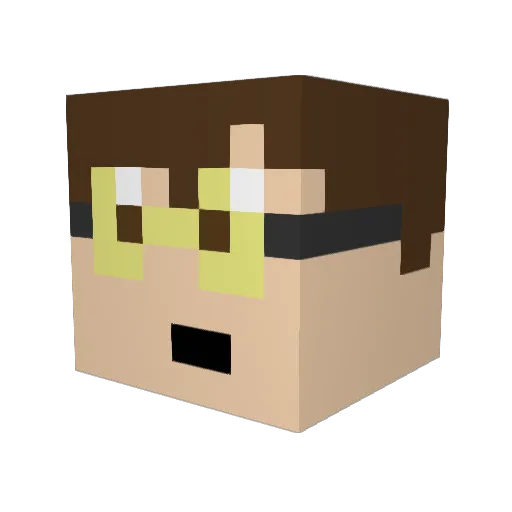 super_planter Minecraft avatar head, 3D render