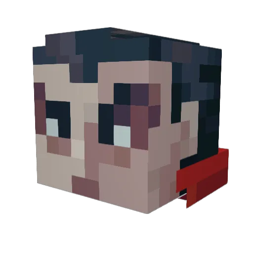 super_sockman Minecraft avatar head, 3D render