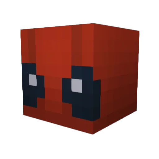 superabs Minecraft avatar head, 3D render