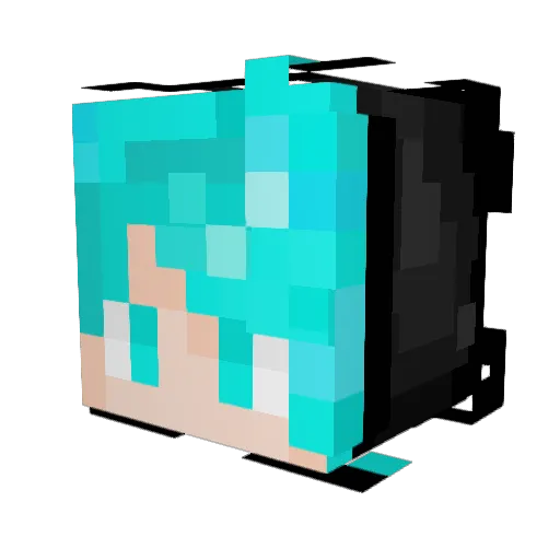 superacerc Minecraft avatar head, 3D render