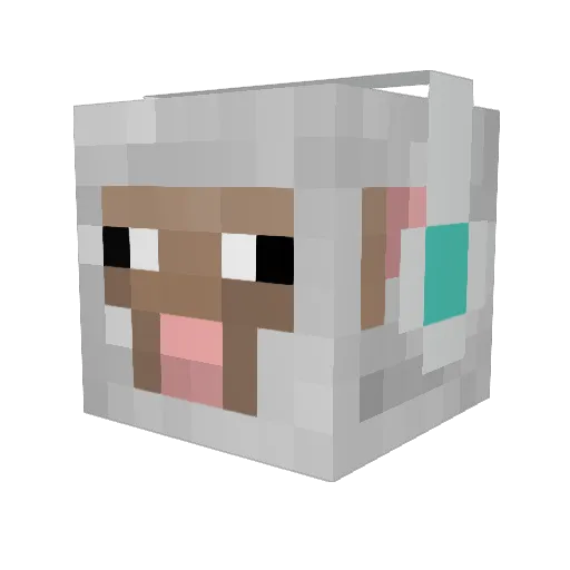 superaml Minecraft avatar head, 3D render