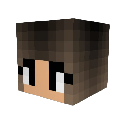 superb124 Minecraft avatar head, 3D render
