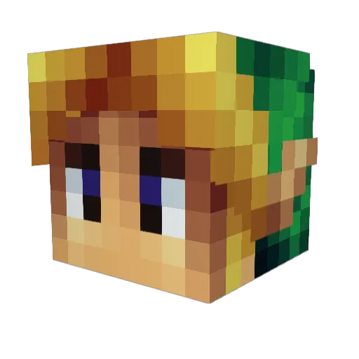 superbananaboy Minecraft avatar head, 3D render