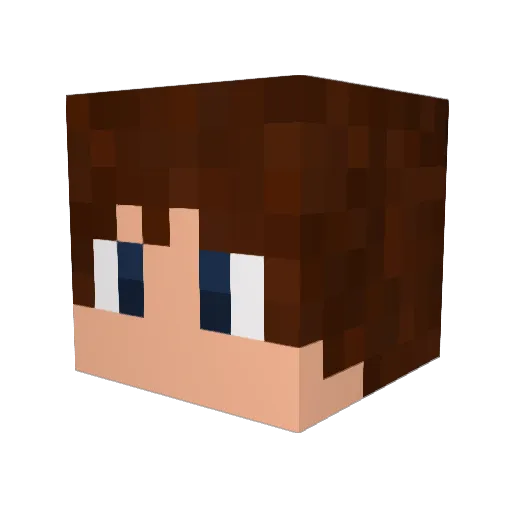 superbbuilder5 Minecraft avatar head, 3D render