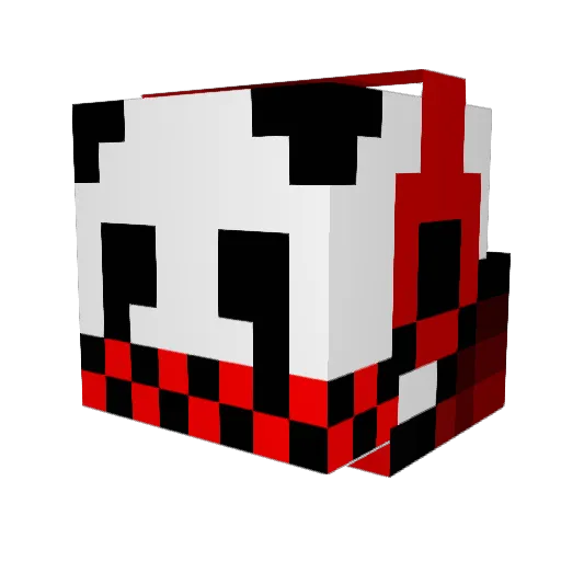 superblokjes Minecraft avatar head, 3D render