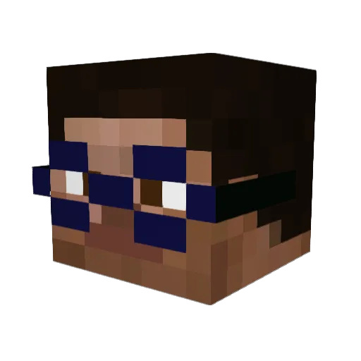 superbnoobster Minecraft avatar head, 3D render