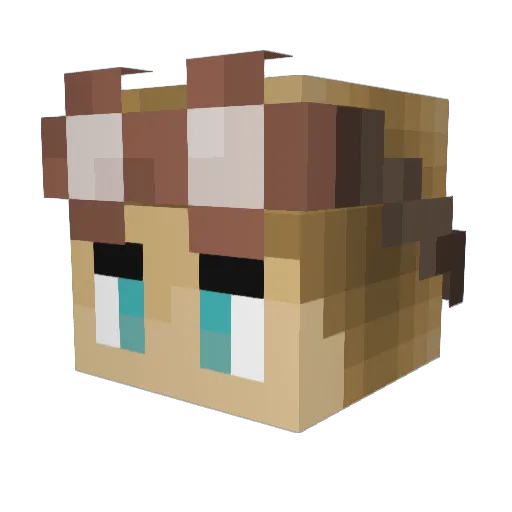 superbones09 Minecraft avatar head, 3D render