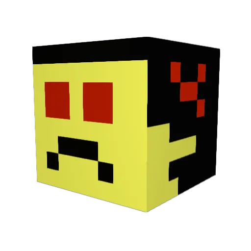 superbroux Minecraft avatar head, 3D render