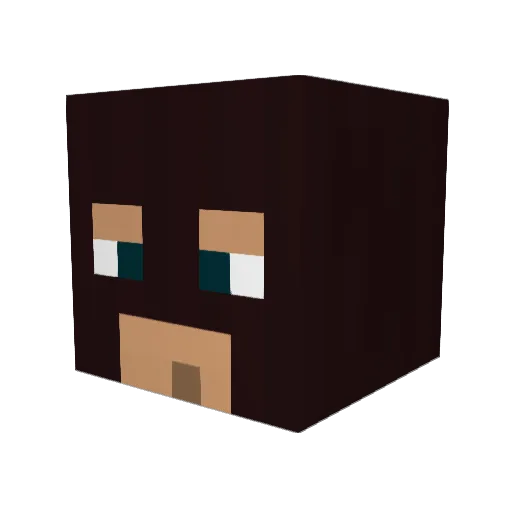 superclone Minecraft avatar head, 3D render