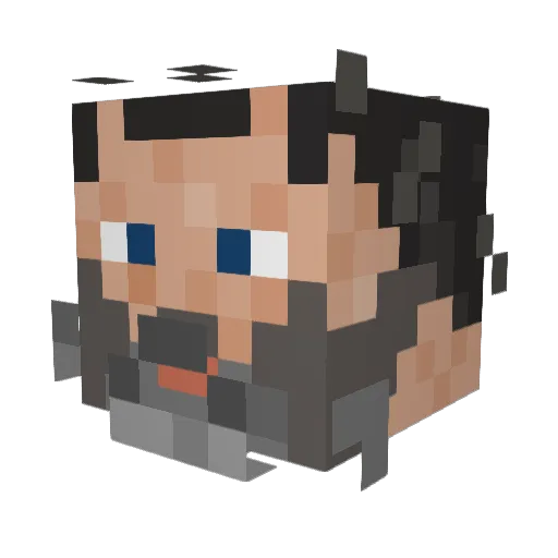 supercoolbatman Minecraft avatar head, 3D render