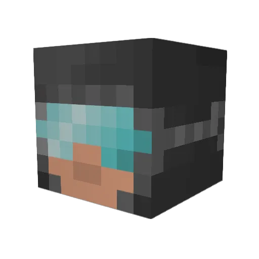 supercrafter123 Minecraft avatar head, 3D render