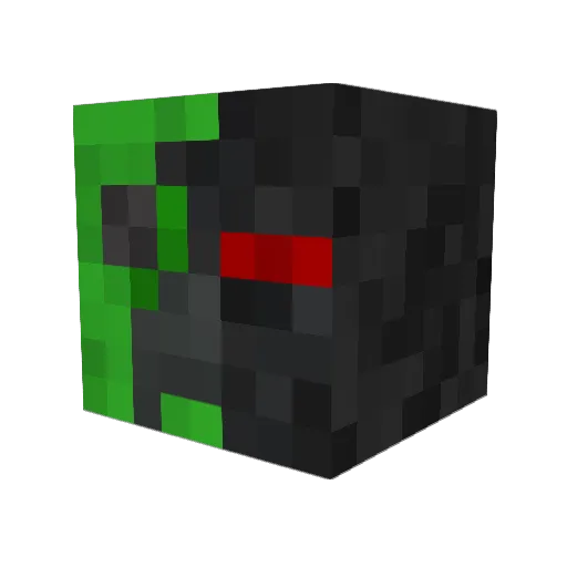 supercreeper1151 Minecraft avatar head, 3D render