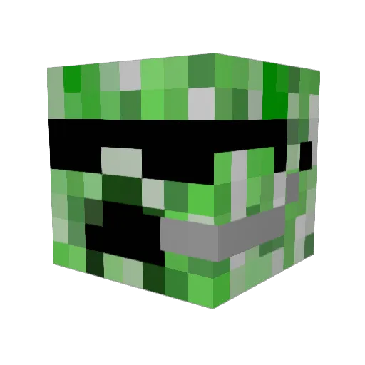 supercreeperman7 Minecraft avatar head, 3D render