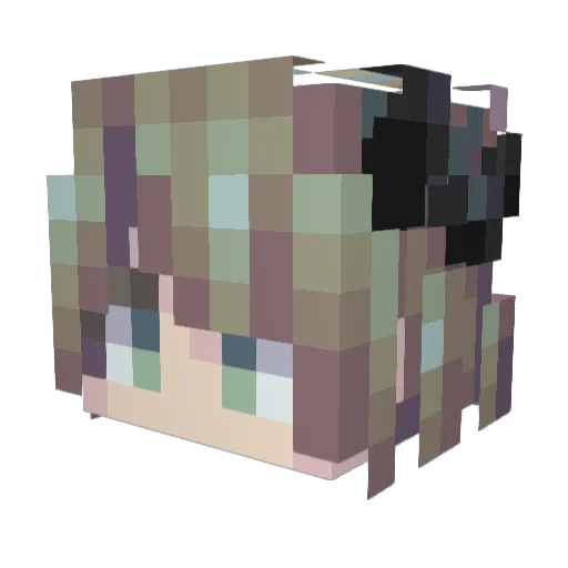 supercwk Minecraft avatar head, 3D render