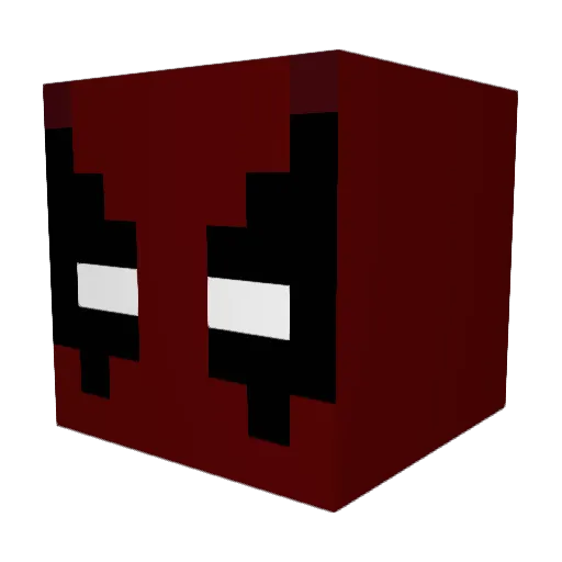 superdeadpea Minecraft avatar head, 3D render