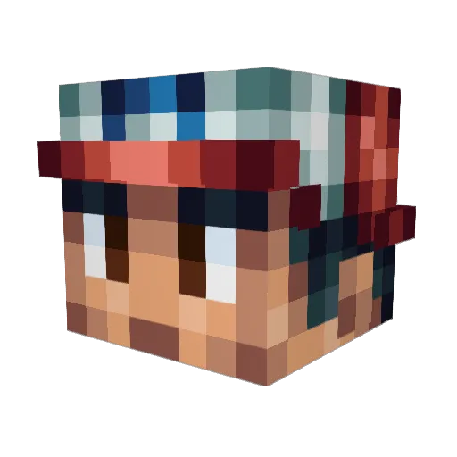 superdigger34 Minecraft avatar head, 3D render
