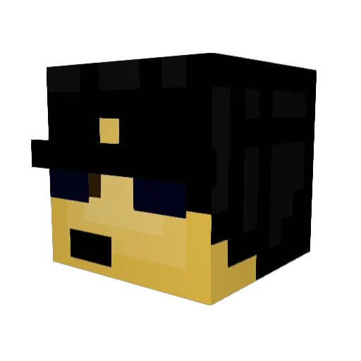 superdudenate Minecraft avatar head, 3D render