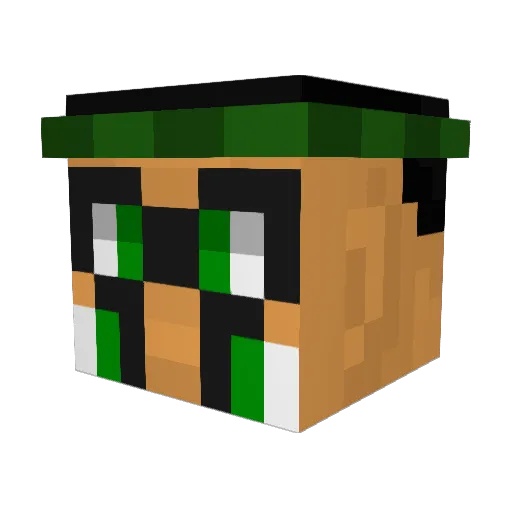 superduperip Minecraft avatar head, 3D render