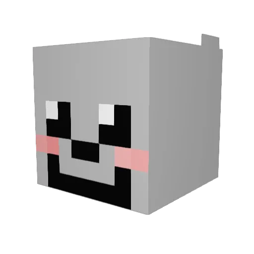 superemoji Minecraft avatar head, 3D render