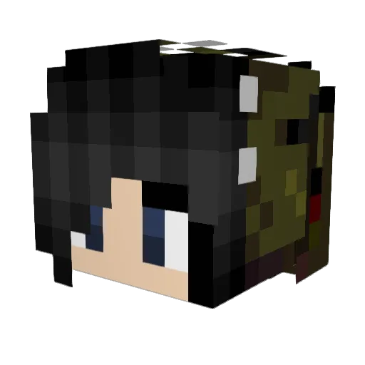superfastmonke Minecraft avatar head, 3D render