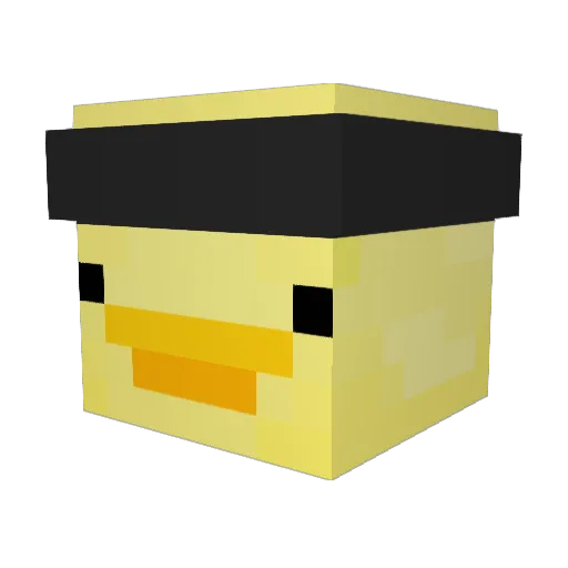 superfatduck Minecraft avatar head, 3D render