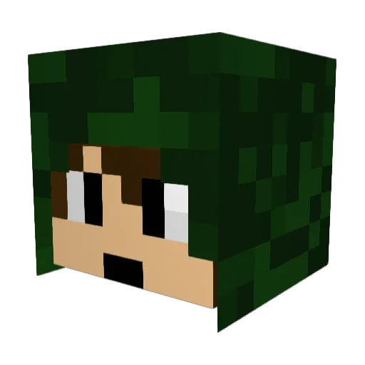 superfeie Minecraft avatar head, 3D render