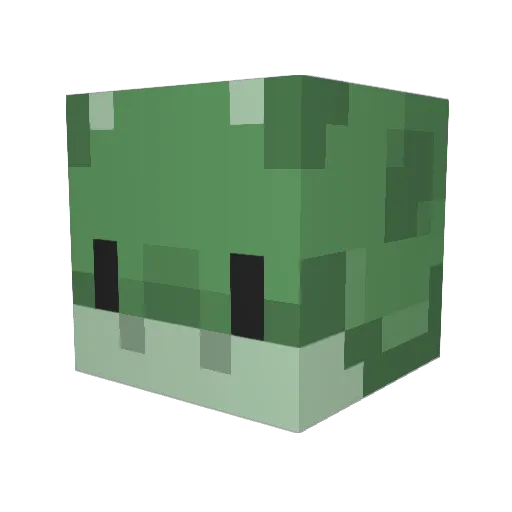 superfinin Minecraft avatar head, 3D render