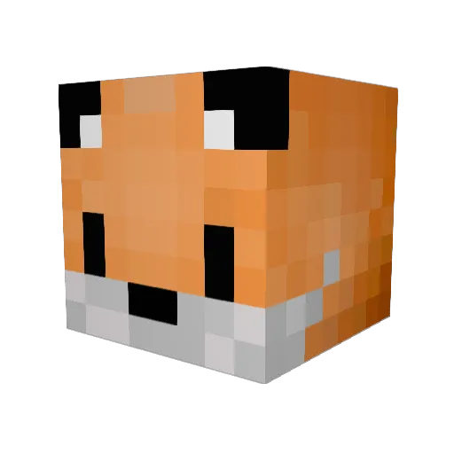superfox1500 Minecraft avatar head, 3D render