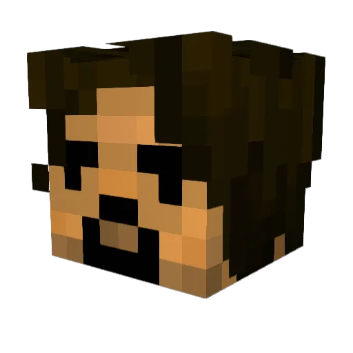 superfrac Minecraft avatar head, 3D render
