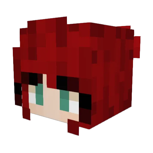 superfrass Minecraft avatar head, 3D render