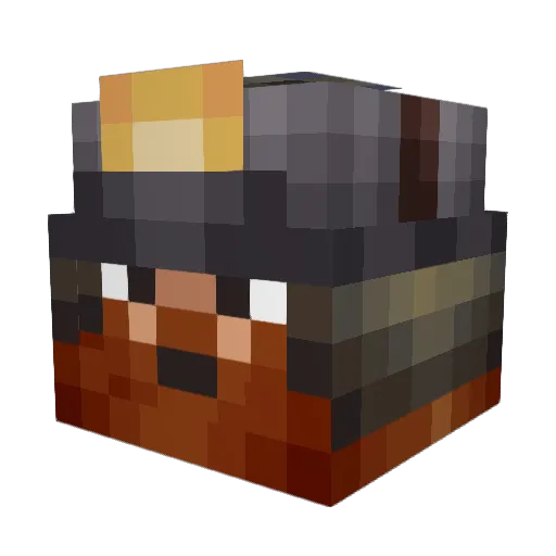 supergamersheep Minecraft avatar head, 3D render