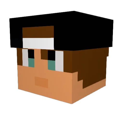 supergamerxDD Minecraft avatar head, 3D render