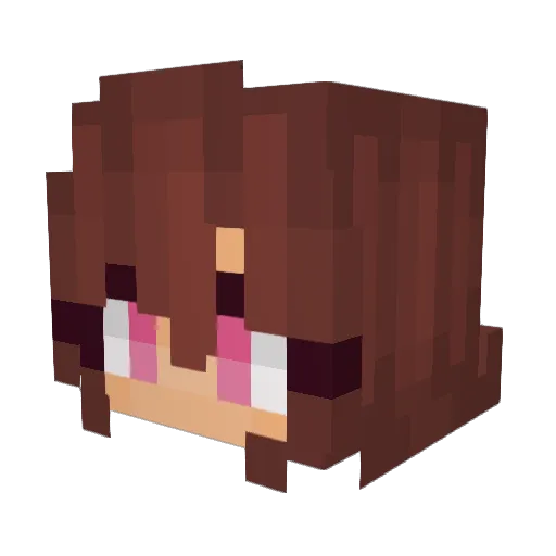superghostgirl Minecraft avatar head, 3D render