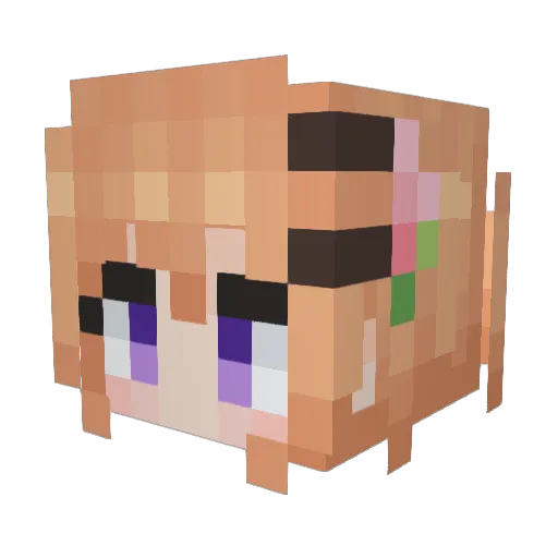supergood_ Minecraft avatar head, 3D render