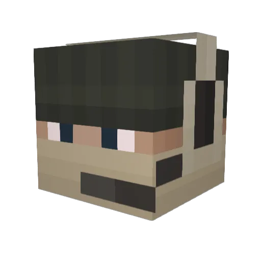 superhero36 Minecraft avatar head, 3D render
