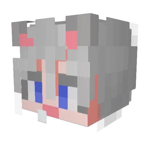superherolanding Minecraft avatar head, 3D render