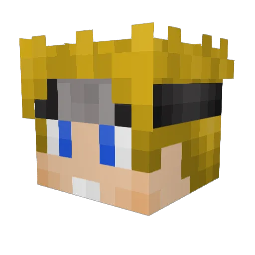 superheropower Minecraft avatar head, 3D render