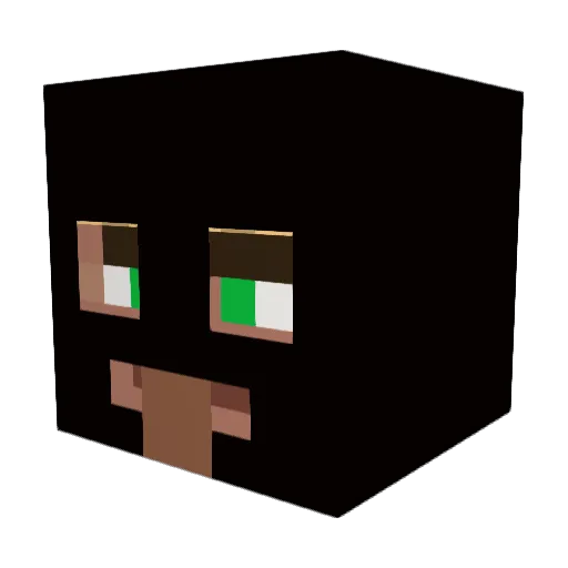 superhighup Minecraft avatar head, 3D render