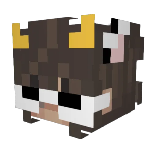 superhotgal Minecraft avatar head, 3D render