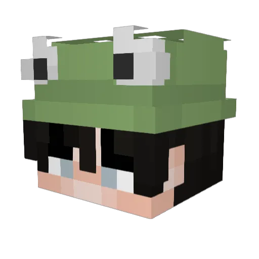 superhotpickle Minecraft avatar head, 3D render