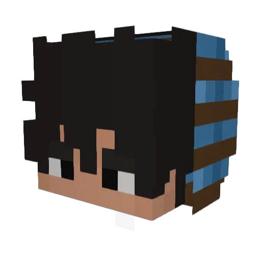 superhumerus Minecraft avatar head, 3D render