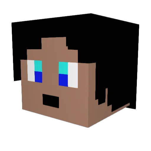 superiadam Minecraft avatar head, 3D render