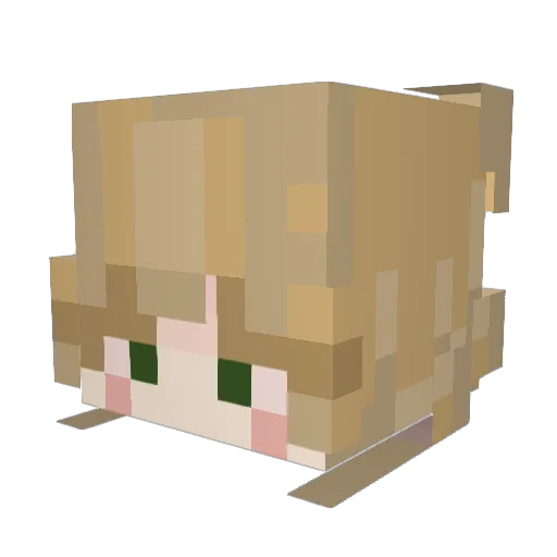 superintensity Minecraft avatar head, 3D render