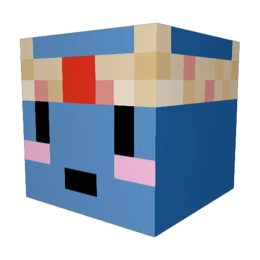 superiorrr Minecraft avatar head, 3D render