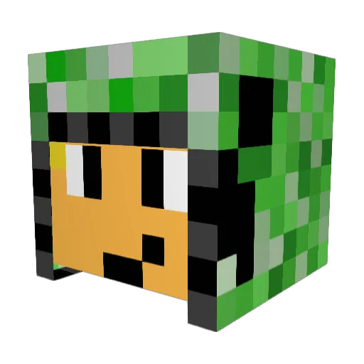 superj214 Minecraft avatar head, 3D render