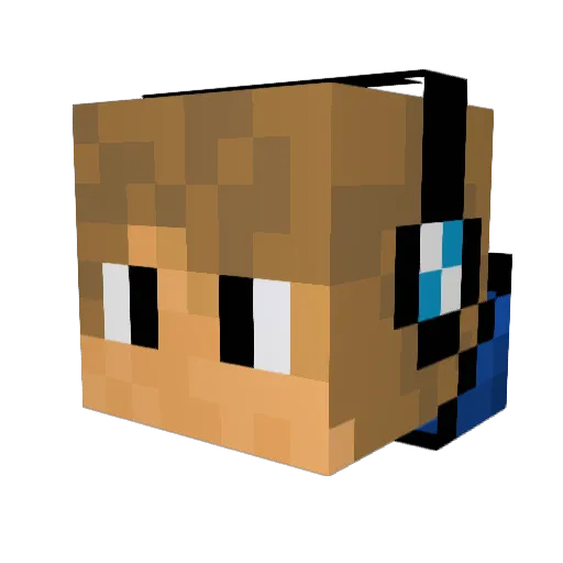 superjensaway Minecraft avatar head, 3D render