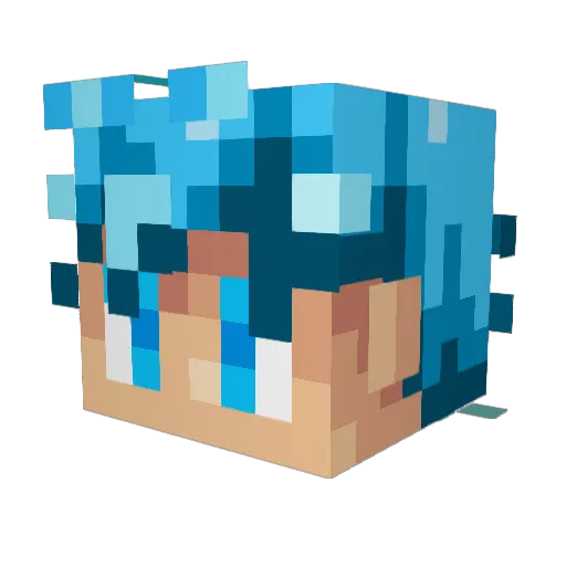 superjklein Minecraft avatar head, 3D render